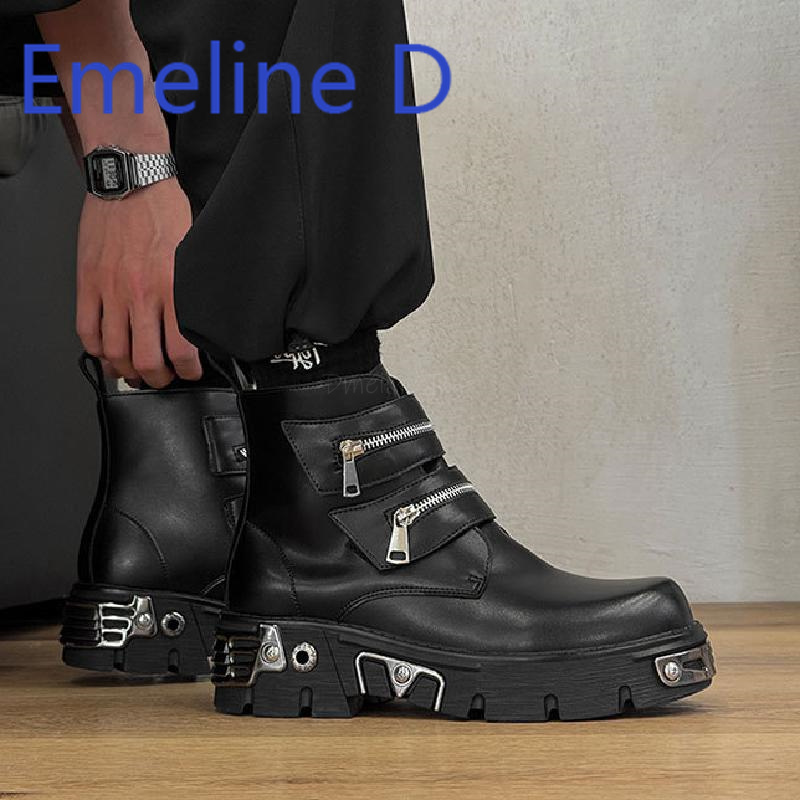 Men'S Shoes Increase Height - 다크 펑크 하이탑 슈즈, 패셔너블한 남성용