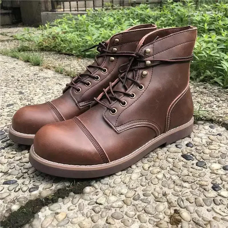 남성용 빈티지 툴링 오토바이 부츠, 고품질 암소 가죽  - Men'S Shoes Hey Dude 리뷰 및 가격
