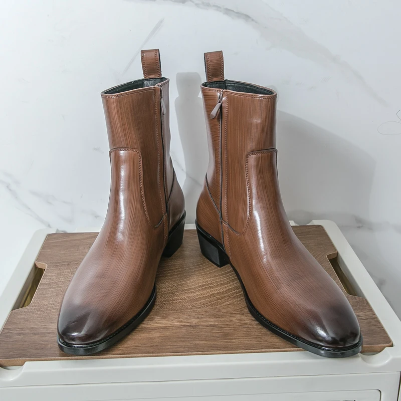 클래식 편안한 앵클 부츠 패션 남성 캐주얼 가죽 첼시  - Men'S Shoes Hoka Sale 리뷰 및 가격