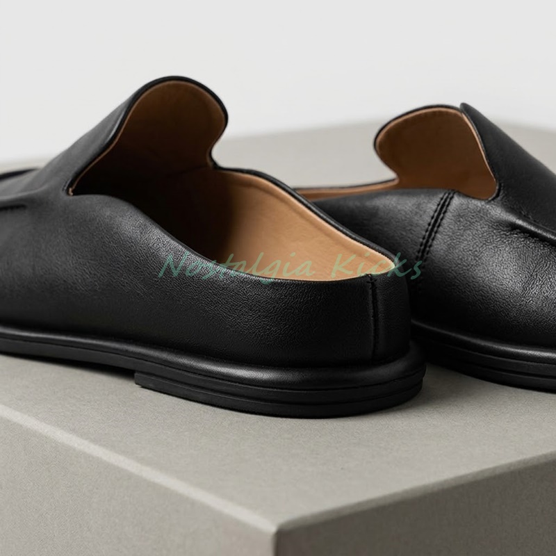 남성용 가죽 슬리퍼, 뒤가 트인 디자인, 간편하게 신을 - Men'S Shoes Smart 리뷰 및 가격