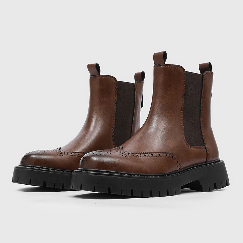 고급 남성 첼시 부츠 카빙드 치마니 부츠 비즈니스 캐주 - Men'S Shoes Increase Height 리뷰 및 가격