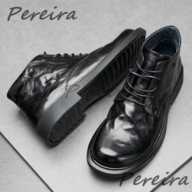 가을 겨울 따뜻한 남성용 앵클 부츠 레트로 가죽 라운드 - Men'S Shoes Hoka Sale 리뷰 및 가격