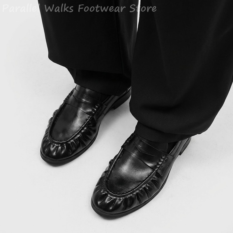 남성용 레트로 스타일 플리츠 앞부분 장식 페니 로퍼,  - Men'S Shoes Smart 리뷰 및 가격