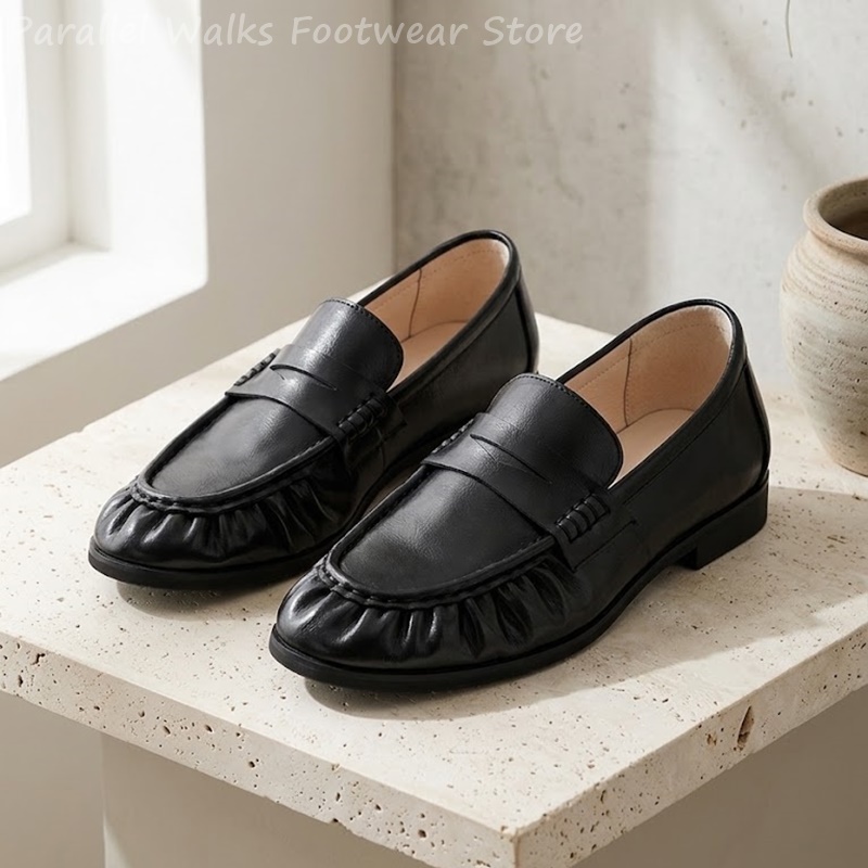 남성용 레트로 스타일 플리츠 앞부분 장식 페니 로퍼,  - Men'S Shoes Smart 리뷰 및 가격